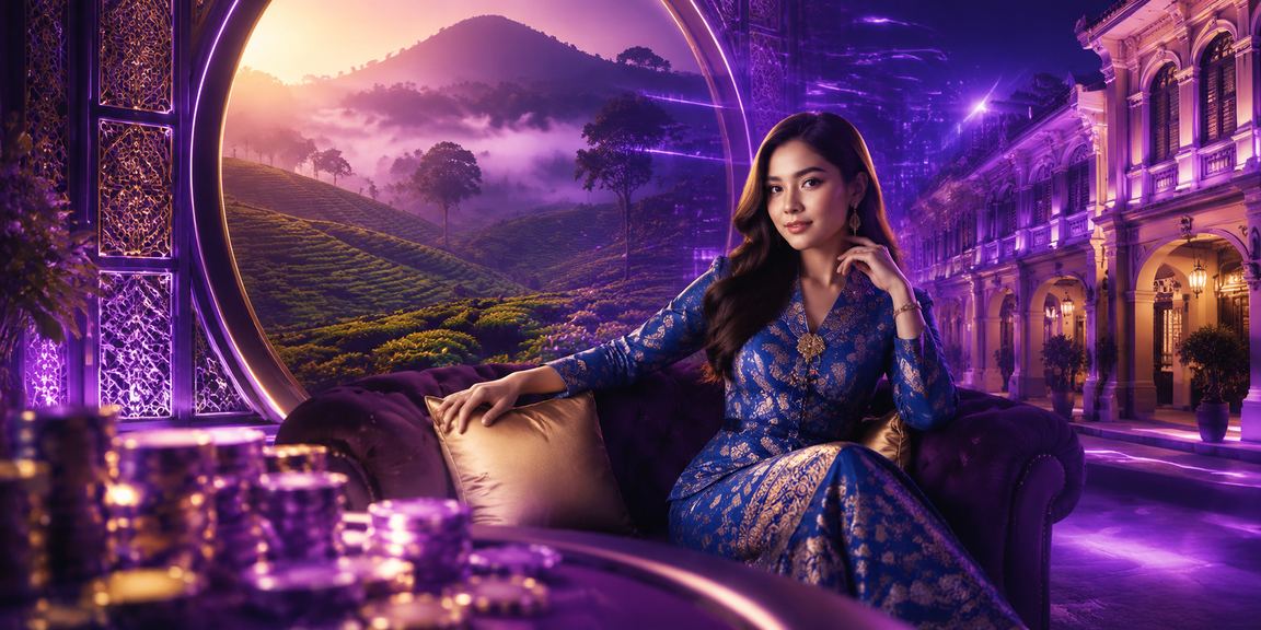 Pengguna kasino Malaysia berpakaian baju kurung menikmati hiburan dalam talian
